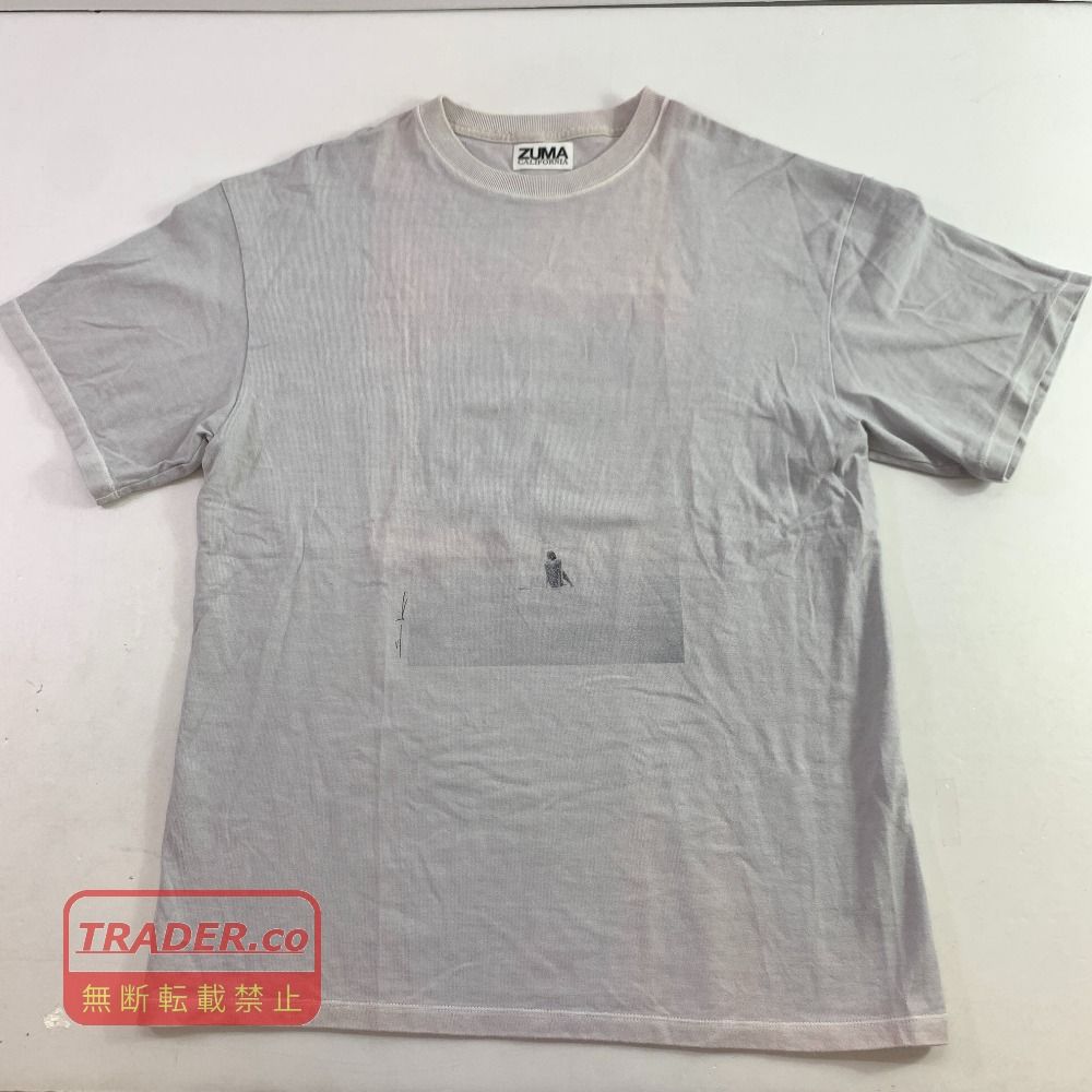 04w6832▽※【中古】ZUMA CALIFORNIA Photo Tee ズマカリフォルニア プリント 半袖Tシャツ 33209001681322 Mサイズ グレー【八王子店】
