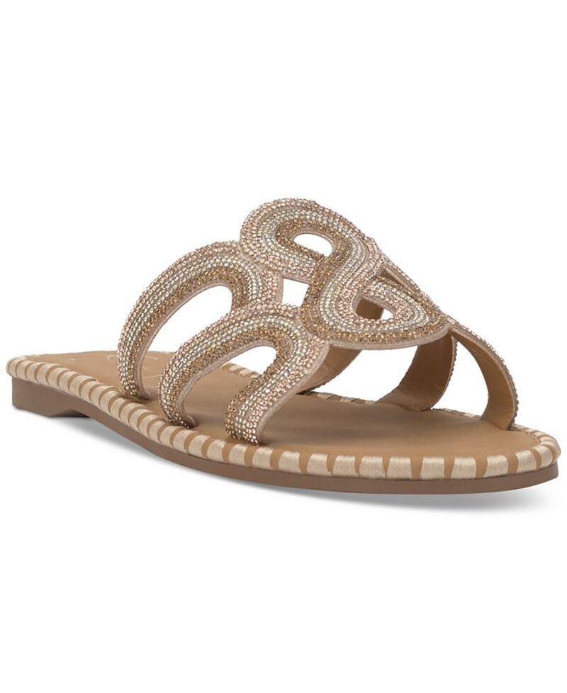 ジェシカシンプソン レディース シューズ サンダル Jessica Simpson Womens Bria Rhinestone Slide Sandals ChampagneGoldBronze Rhinestone ゴールド