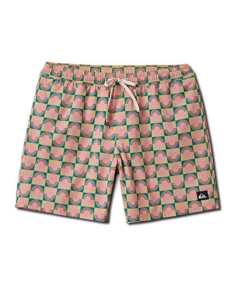 クイックシルバー メンズ 水着 ハーフパンツ・ショーツ ショートパンツ シルク Quiksilver Mens Surfsilk Mix Volley 17 Nb Shorts Mustard マスタード