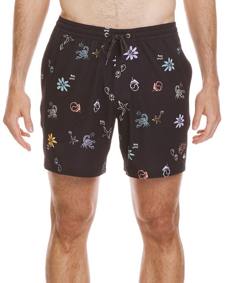 クイックシルバー メンズ 水着 ハーフパンツ・ショーツ ショートパンツ シルク Quiksilver Mens Surfsilk Mix Volley 17 Nb Shorts Black ブラック