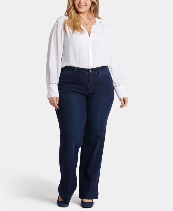 エヌワイディージェイ レディース ボトムス デニムパンツ プラスサイズ ジーンズ NYDJ Plusize Teresa Trouser Jeans Burbank Wash