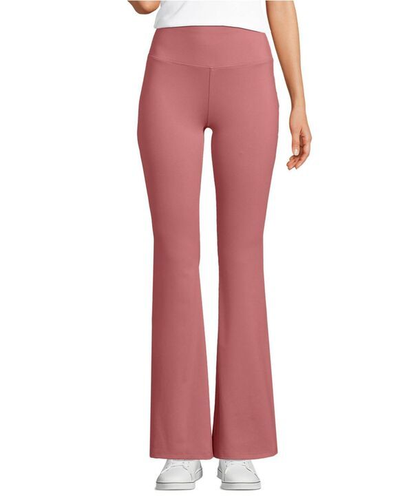 ランズエンド レディース ボトムス カジュアルパンツ Lands End Womens Active Himpact High Rise Slim Flare Pants Dark rose clay