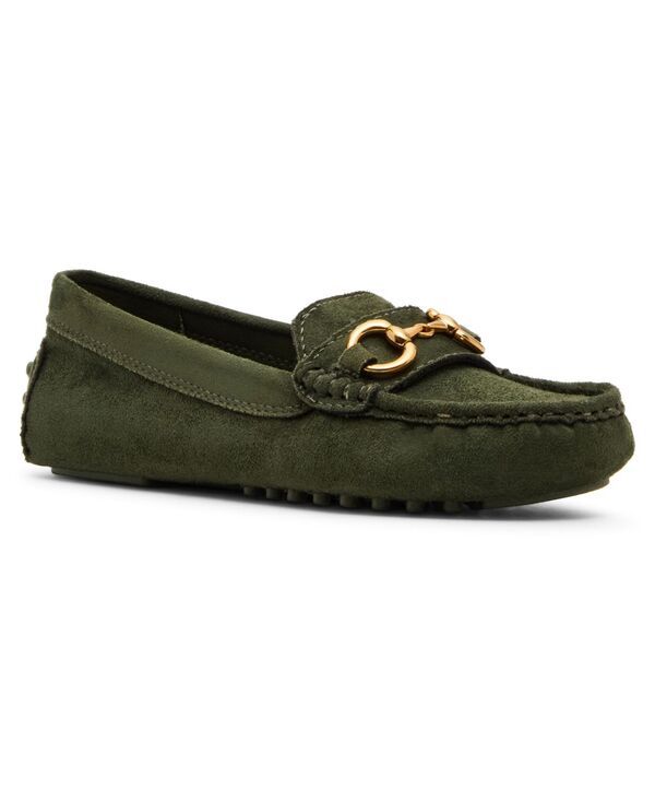 アンクライン レディース シューズ パンプス ローファー Anne Klein Womens Chrystie Moccasin Driver Loafers Olive Suede オリーブ
