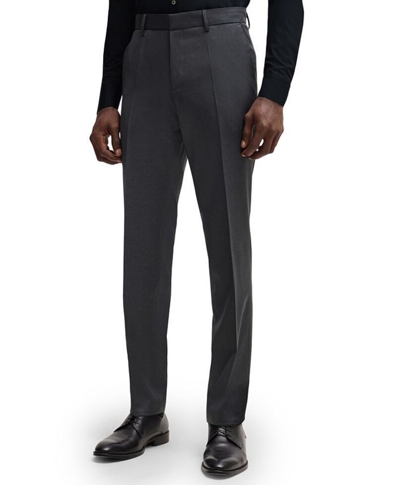 ヒューゴボス メンズ ボトムス カジュアルパンツ パンツ Hugo Boss BOSS Mens Formal Trousers Dark Gray グレー