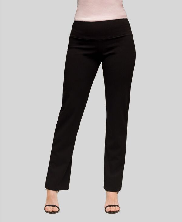 24 セブンコンフォート レディース ボトムス カジュアルパンツ ハイウエスト プチ 24seven Comfort Apparel Petite Comfortable Stretchigh Waist Dress Pants Black ブラック