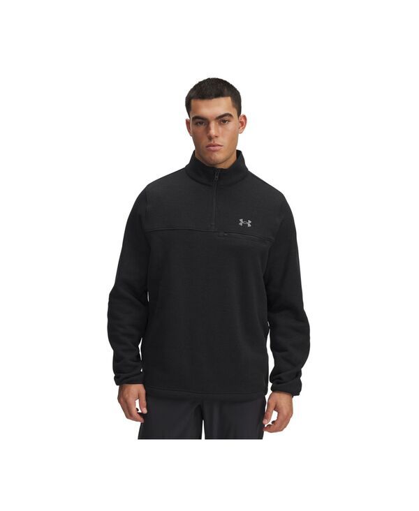 アンダーアーマー メンズ アウター ニット・セーター Under Armour Mens QuarterZip Sweater Black ブラック