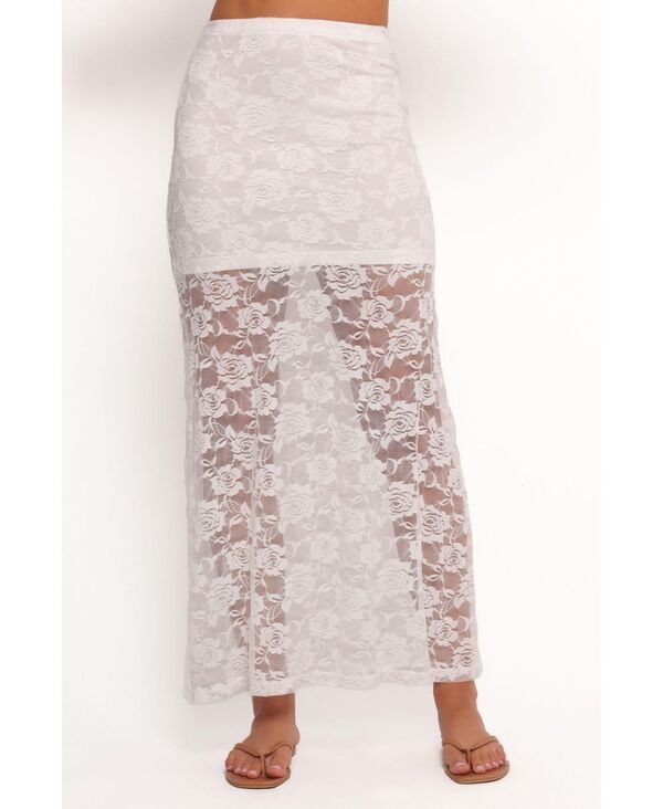 Petal and Pup レディース ボトムスカート シアー レース マキシ Petal and Pup Womens Laken Sheer Lace Maxi Skirt White ホワイト
