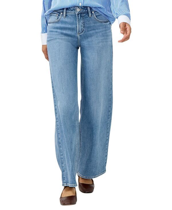 シルバー ジーンズ レディース ボトムス デニムパンツ ワイドレッグ Silver Jeans Co Womensuki Mid Rise Curvy Fit Wide Leg Jeans Abbey