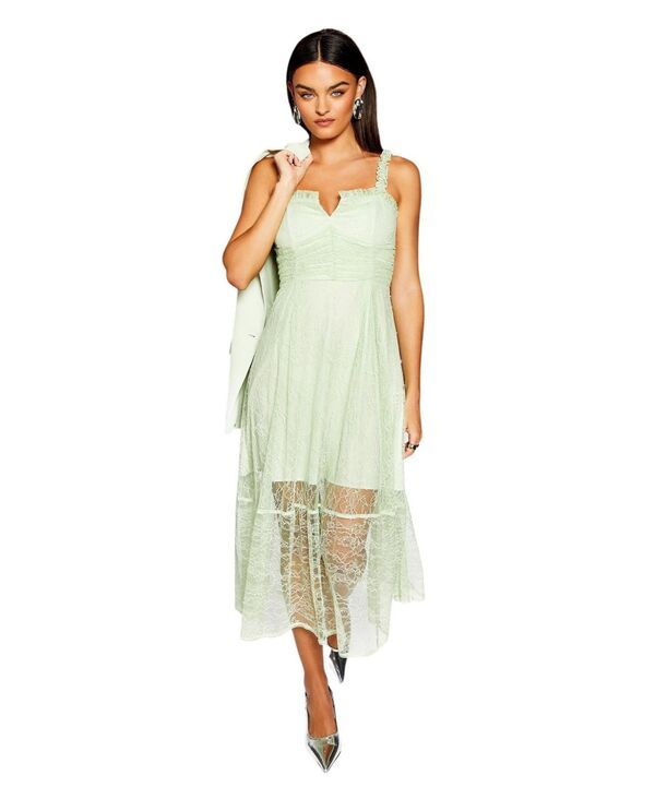 ウエアハウス レディース トップス ワンピース レース マキシ Warehouse Womens Runway Lace Detail Maxi Dressage セージ