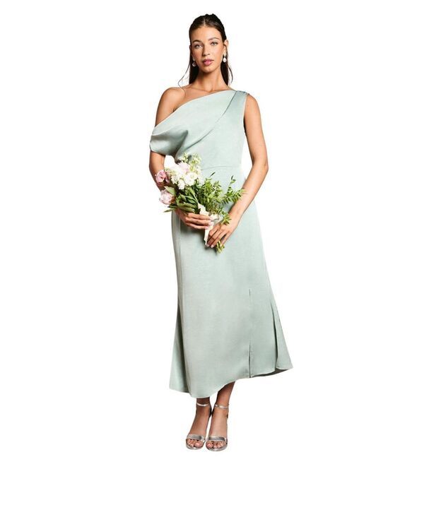 オアシス レディース トップス ワンピース ミディ サテン Oasis Womensatin Bridesmaid Midi Dressage セージ