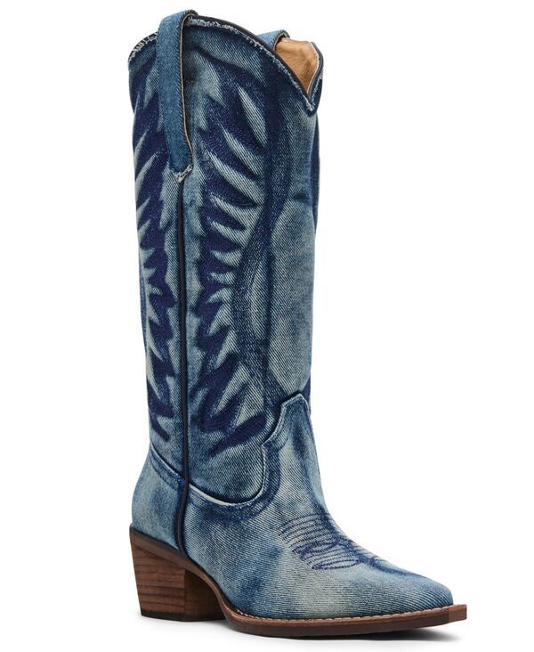 スティーブ マデン レディース シューズ ブーツ・レインブーツ Steve Madden Womens AlbanyD Western Cowboy Boots Denimulti デニム