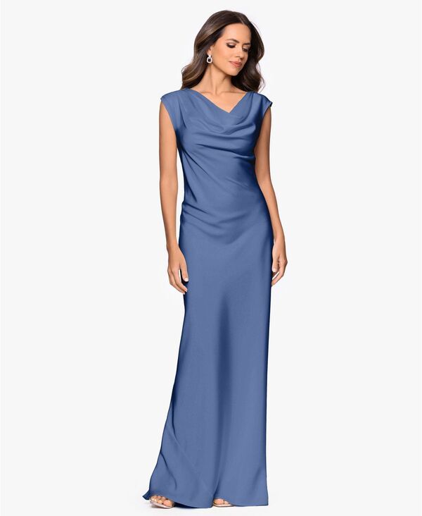 ベッツィアンドアダム レディース トップス ワンピース プチ Betsy Adam Petite Cowl Neck Gown Slate スレート