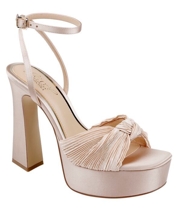 ジュウェルダグレイミシュカ レディース シューズ サンダル Jewel Badgley Mischka Womens Icelynn Evening Sandals Latte Fabric
