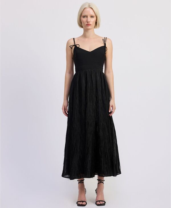 エン セゾン レディース トップス ワンピース ミディ ノースリーブ En Saison Womens Roza Sleeveless Midi Dress Black ブラック