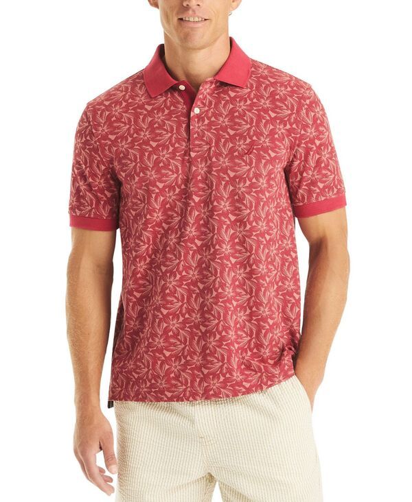 ナウティカ メンズ トップス ポロシャツ プリント Nautica Mens ClassicFit Printed Polo Shirt Ocean Garnet