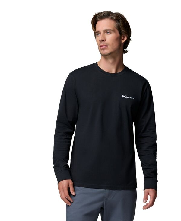 コロンビア メンズ トップス Tシャツ 長袖 グラフィック Columbia Mens Fundamental Graphic LongSleeve TShirt Black ブラック