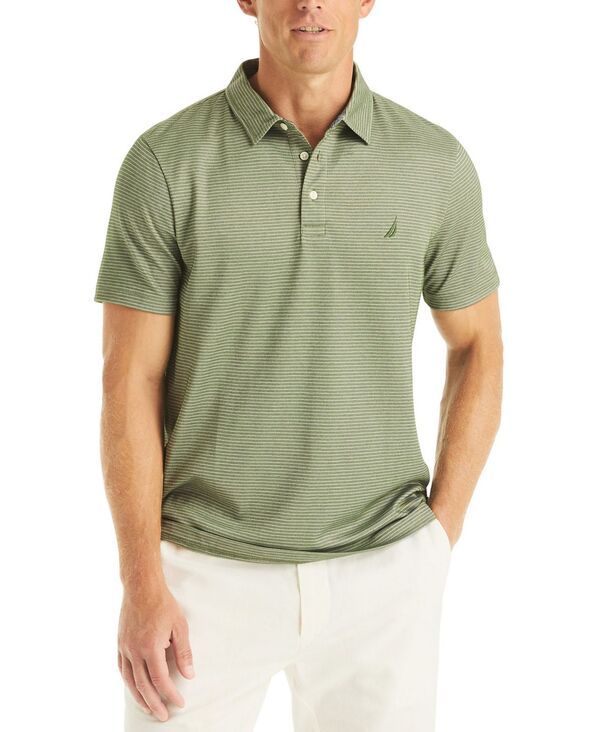ナウティカ メンズ トップス ポロシャツ Nautica Menstriped Golf Polo Shirt Bronze Green グリーン