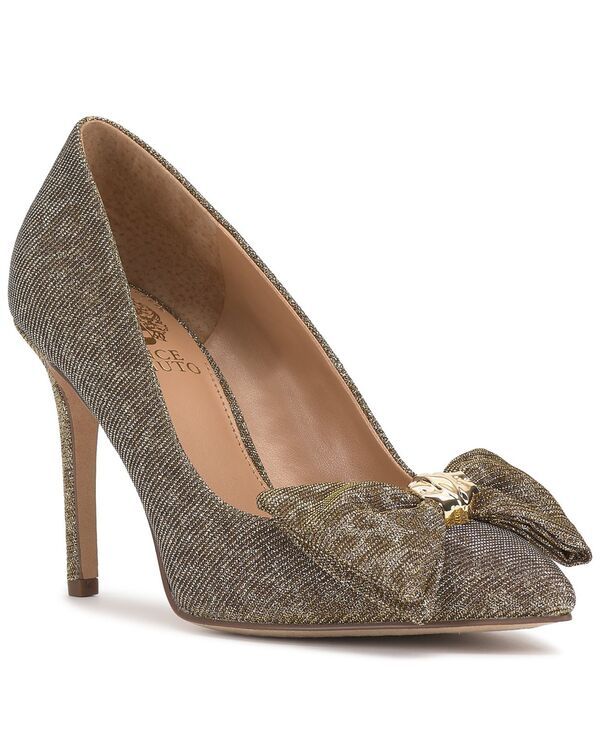 ヴィンスカムート レディース シューズ パンプス ヒール Vince Camuto Womens Haylez HighHeel Bow Pumps Light Bronze Leopard Sparkle アニマル