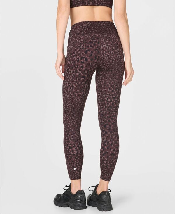 スウェッティベティ レディース ボトムス レギンス プリント Sweaty Betty Womens Power Printed 78Length Workout Leggings Brown Leopardot Print ブラウン