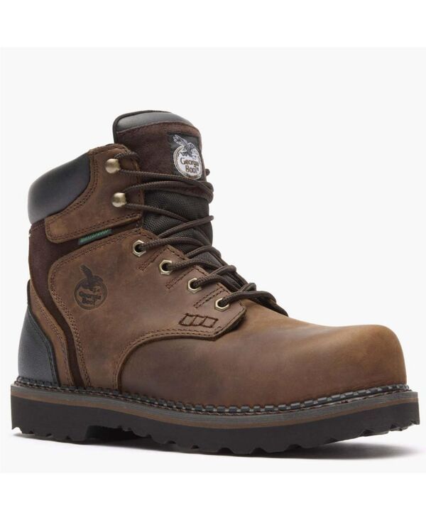 ジョージブーツ メンズ シューズ ブーツ・レインブーツ Tシャツ GEORGIA BOOT Mens Brookville Steel Toe Waterproof Work Boot Dark brown ブラウン
