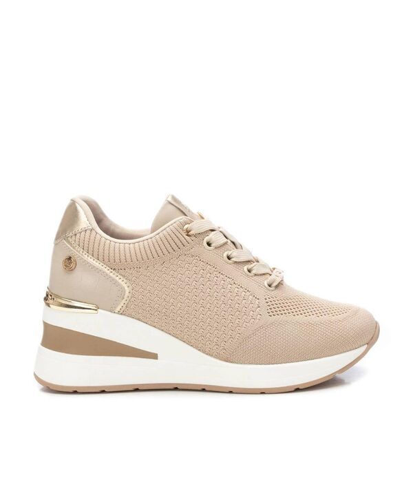 キシタイ レディース シューズ スニーカー レース Womens Wedge LaceUp Sneakers By XTI Beige ベージュ 27,820円