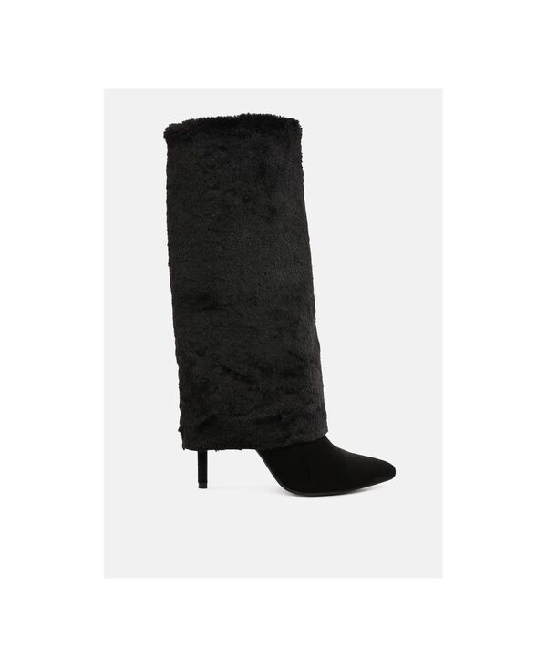 ロンドンラグ レディース シューズ ブーツ・レインブーツ London Rag Everglade FoldOver CalfHigh Boots Black ブラック