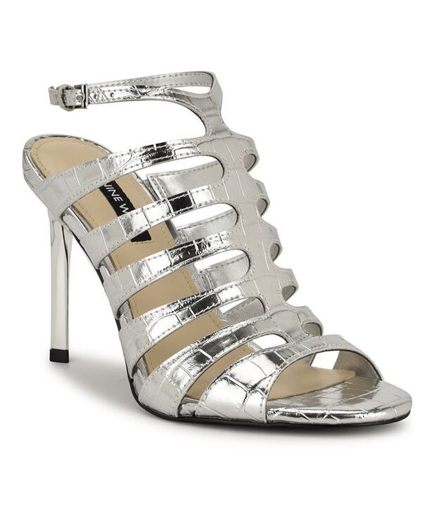 ナインウェスト レディース シューズ サンダル ヒール Nine West Womens Saleen Stiletto Heel Open Toe Dress Sandals Silver シルバー