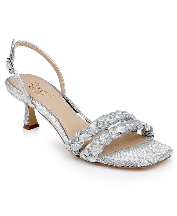 ジュウェルダグレイミシュカ レディース シューズ サンダル Jewel Badgley Mischka Womens Sharon Square Toe Dress Sandals Silver シルバー