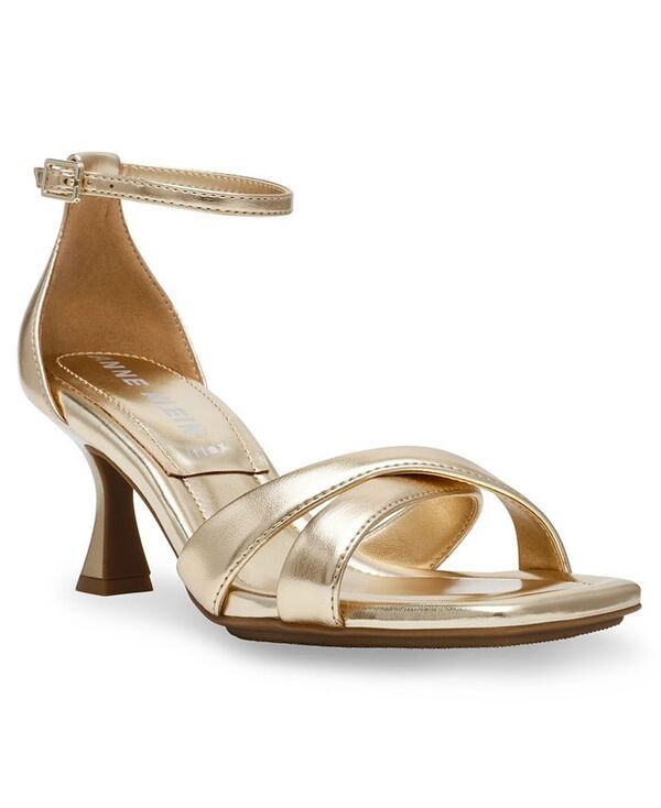 アンクライン レディース シューズ サンダル アンクル Anne Klein Womens Joss Square Toe Ankle Strap Dress Sandals Light Gold ゴールド 14,186円