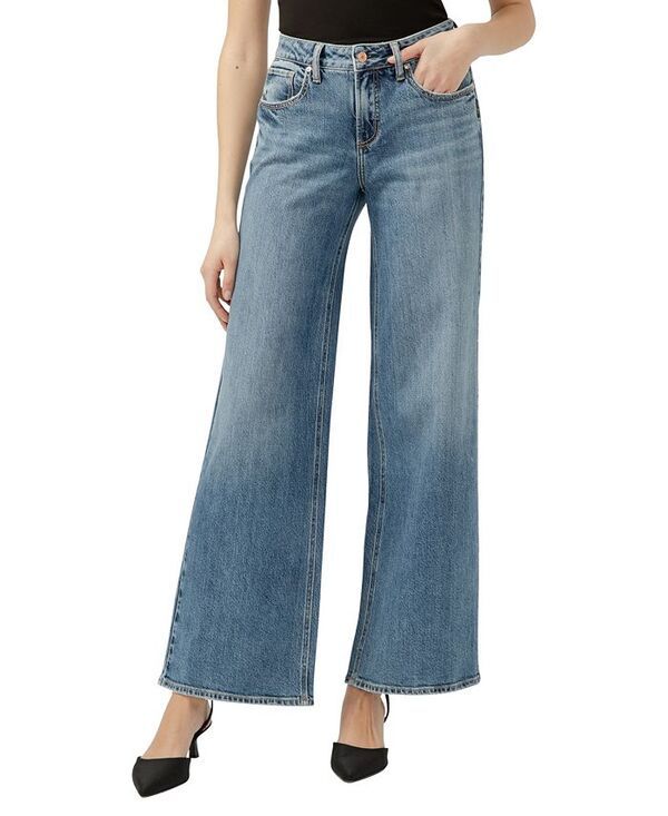 シルバー ジーンズ レディース ボトムス デニムパンツ Silver Jeans Co Womens Suki Mid Rise Curvy Fit Wide Jeans Indigo インディゴ