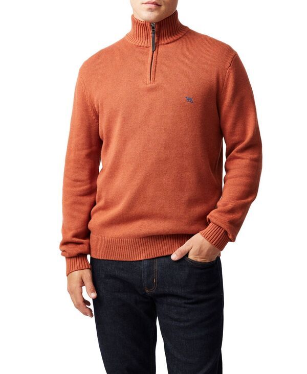 ロッドアンドグン メンズ アウター ニット・セーター Rodd Gunn Mens Merrick Bay QuarterZip Sweaterust ラスト