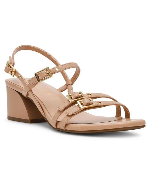 アンクライン レディース シューズ サンダル ヒール Anne Klein Womens Mackenzie Strappy Buckle Block Heel Dress Sandals Tan タン 17,736円