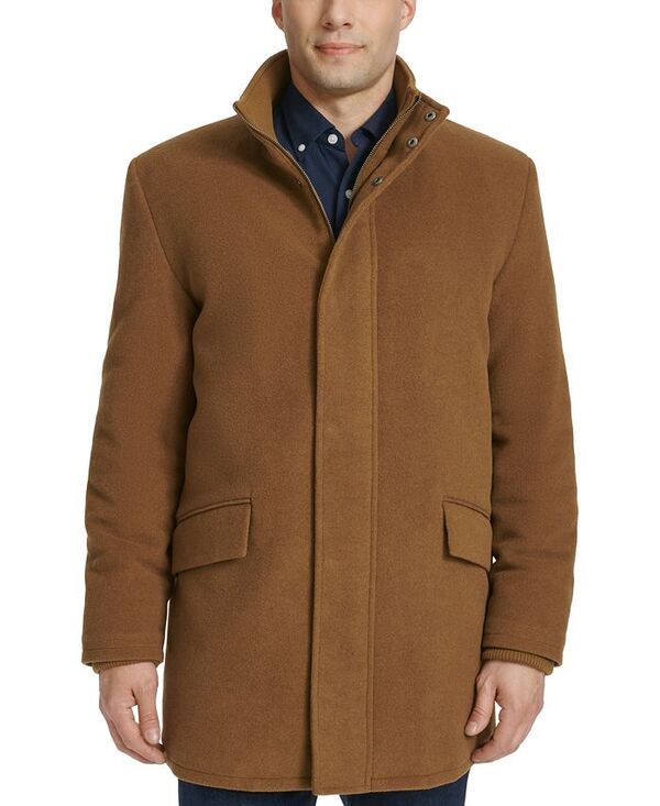 コールハーン メンズ アウター ジャケット・ブルゾン コート Cole Haan Mens FullZip StandCollar Car Coat Camel キャメル