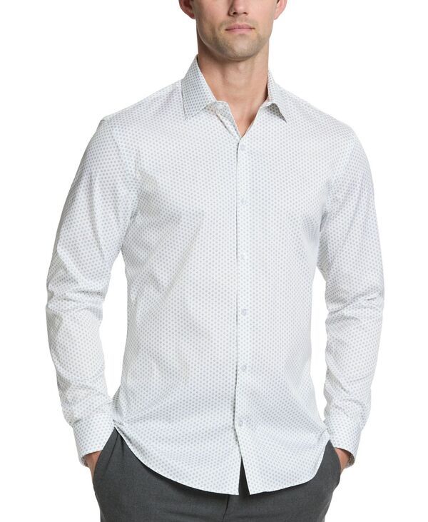 カルバンクライン メンズ トップス シャツ スリムフィット Calvin Klein Mens Extra Slim Fit Dresshirt Blue Multi ブルー