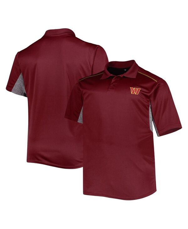プロファイル メンズ トップス ポロシャツ トール Profile Mens Burgundy Washington Commanders Big and Tall Team Color Polo Shirt Burgundy バーガンディ