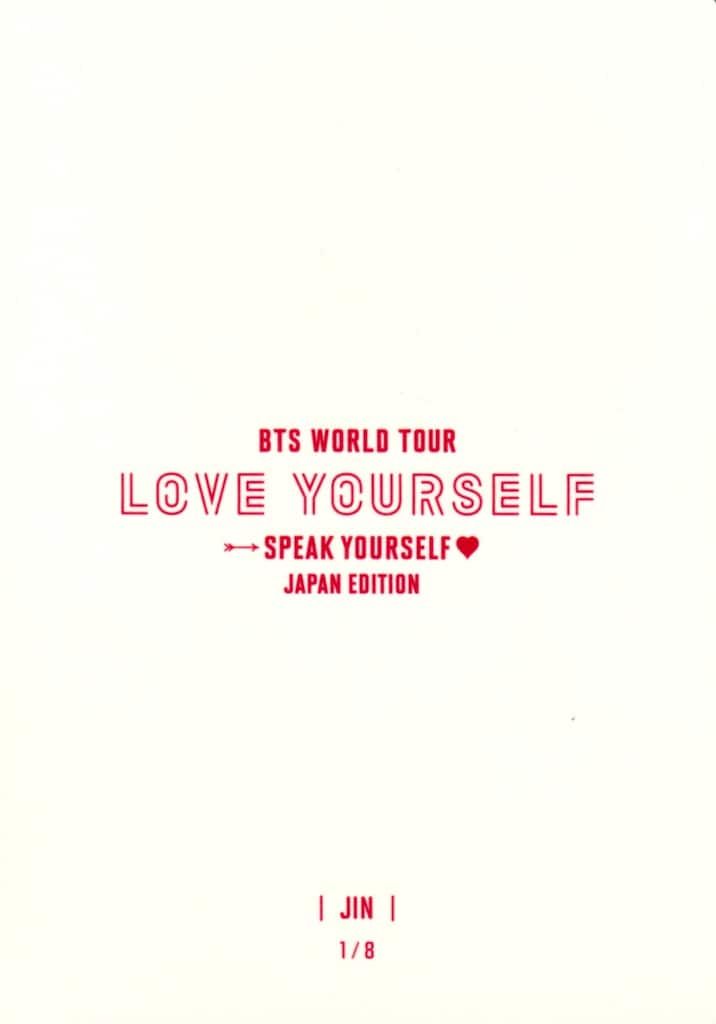 BTS ミニフォトカード JIN 2019 LOVE YOURSELF SPEAK YOURSELF JAPAN