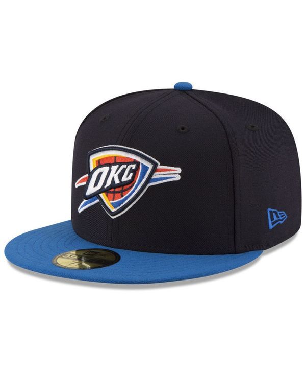 ニューエラ メンズ アクセサリー 帽子 キャップ New Era Oklahoma City Thunder Basic 2 Tone 59FIFTY Fitted Cap BlackBlue ブラック