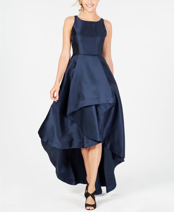 アドリアナ パペル レディース トップス ワンピース Adrianna Papell HighLow Mikado Gown Midnight Navy ネイビー 37,570円