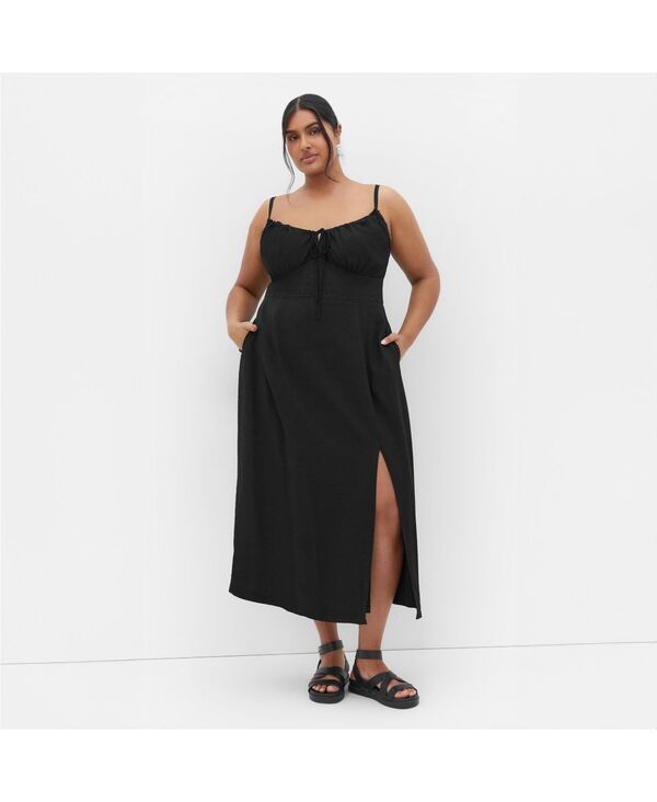 シティーシック レディース トップス ワンピース マキシワンピース プラスサイズ マキシ CITY CHIC Plus Size Sweet Pea Maxi Dress Black ブラック