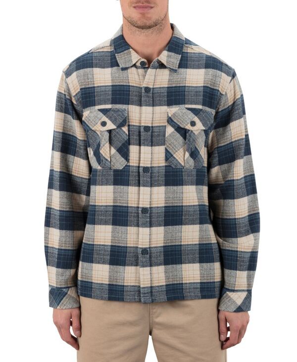 ハーレー メンズ トップス シャツ Hurley Mens Santa Cruz Seaside Flannel Long Sleeve Shirt Armored navy ネイビー 15,106円
