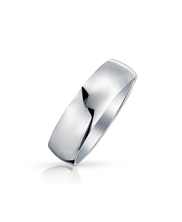 ブリング レディース アクセサリー Bling Jewelry Simple Traditional Dome Promise Band Ring 925 Sterling Silver 7MM Comfort Fit Silver 7mm シルバー