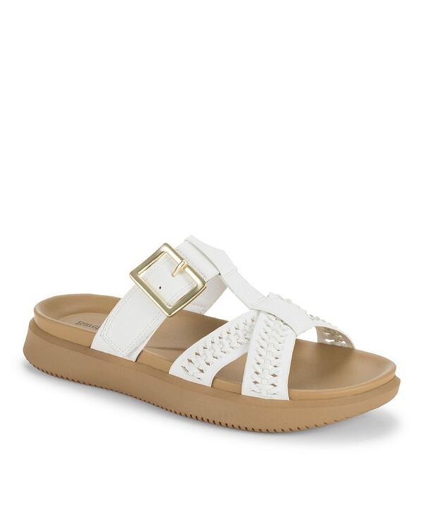 ベアトラップス レディース シューズ サンダル Baretraps Womens Emmery Slide On Sandals White ホワイト