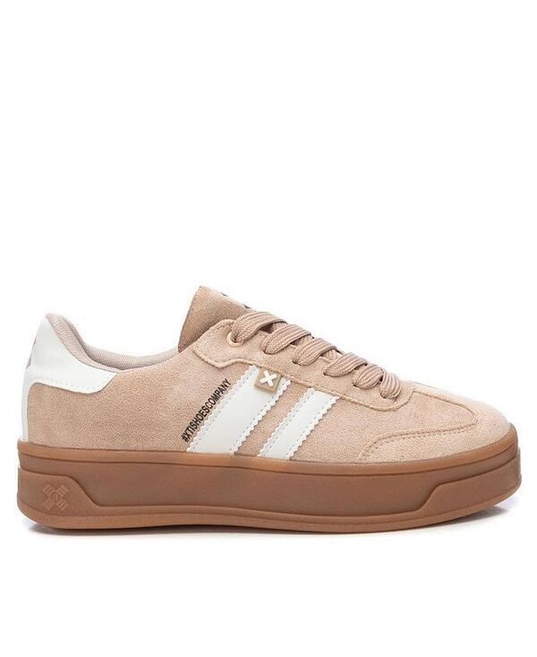 キシタイ レディース シューズ スニーカー スエード Womens Casual Suede Sneakers By XTI Beige ベージュ
