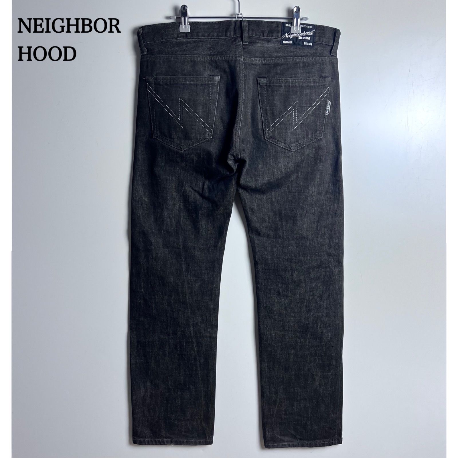 NEIGHBORHOOD 2002 archive BLACK narrow denim pants M ネイバーフッド 初期 ブラックナロー デニムパンツ 濃黒 裏原 ストリート レア
