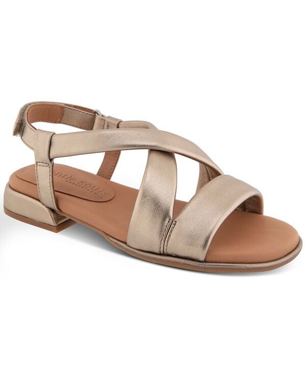 ジェントルソウルズ レディース シューズ サンダル Gentle Souls Womens Heather Crisscross Flat Sandals Gravel Leather ヘザー 36,920円