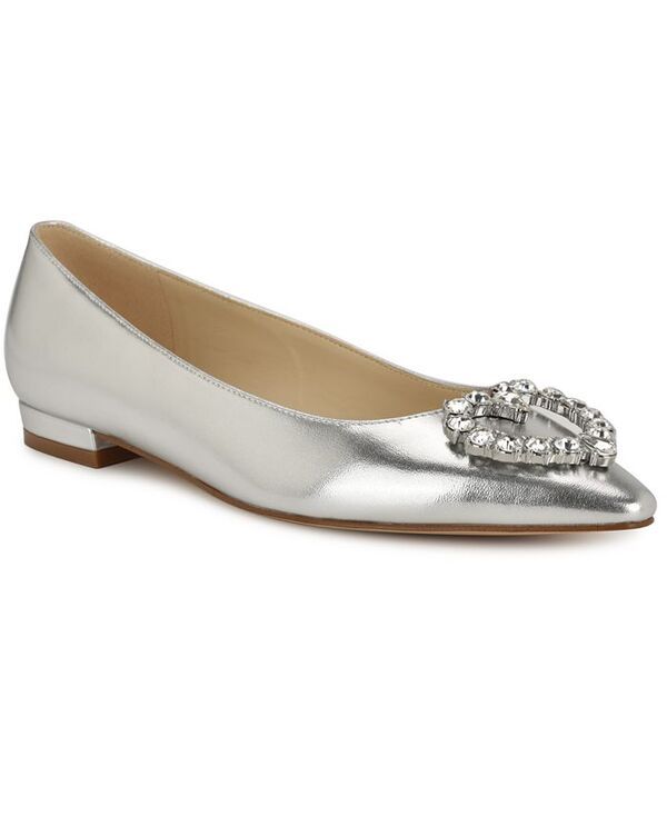 ナインウェスト レディース シューズ パンプス Nine West Womens Hearts Pointy Toe Dress Flats Silver シルバー