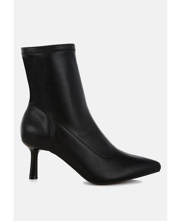 ロンドンラグ レディース シューズ ブーツ・レインブーツ ヒール London Rag Pumila Stiletto Heel Sock Boots Black ブラック
