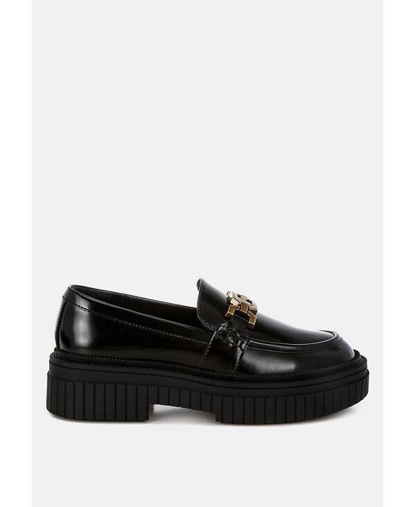 ロンドンラグ レディース シューズ パンプス ローファー London Rag Grosbeak Horsebit Chunky Loafers Black ブラック