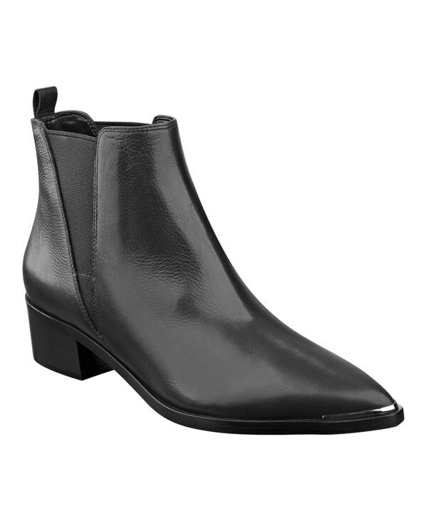 マーク・フィッシャー レディース シューズ ブーツ・レインブーツ チェルシー ブーツ Marc Fisher LTD Womens Yale Pointy Toe Chelsea Booties Black Leather ブラック