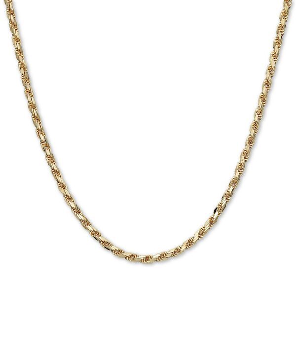 イタリアン ゴールド レディース アクセサリー ネックレス・チョーカー・ペンダントトップ Italian Goldiamond Cut Rope Chain Bracelet 4mm in 14k Gold Made in Italyellow Gold イエ